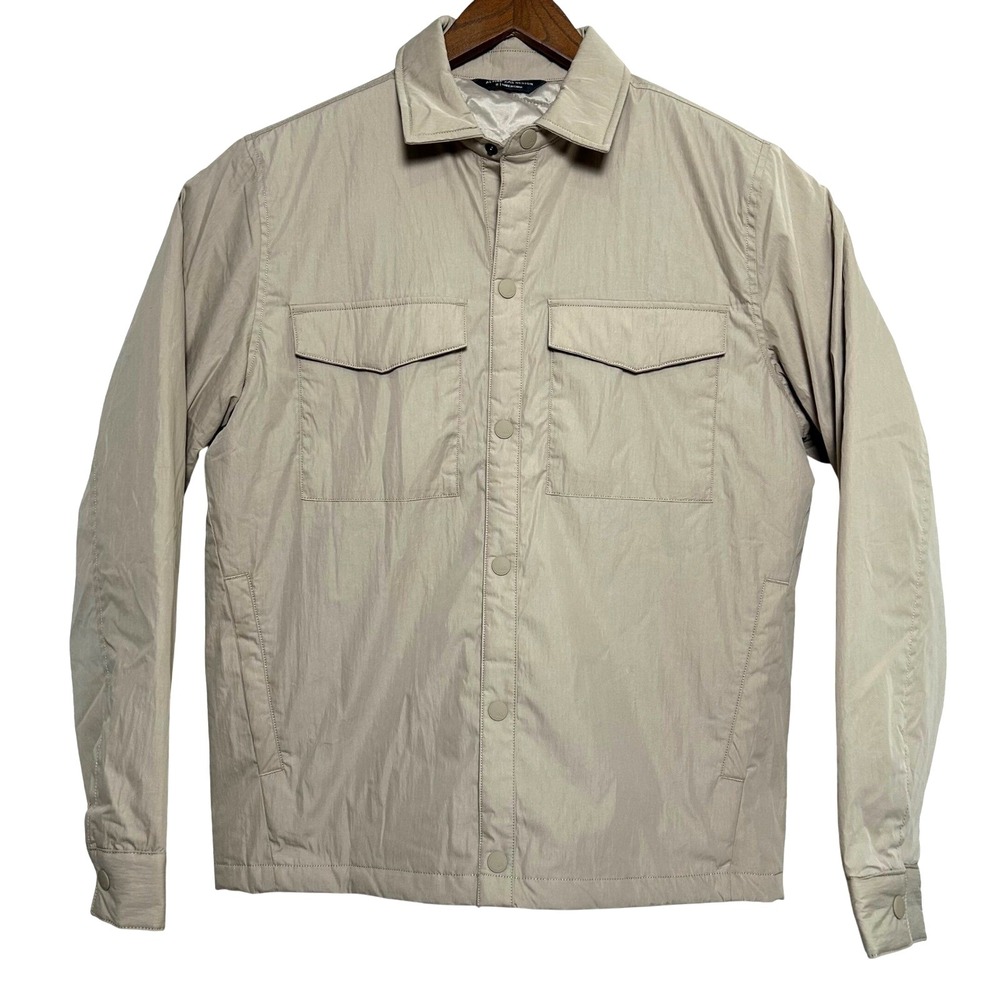 Alpine Design Hilltop View Beige Cotton Nylon Snap Front‎ Shirt Jacket Men's S